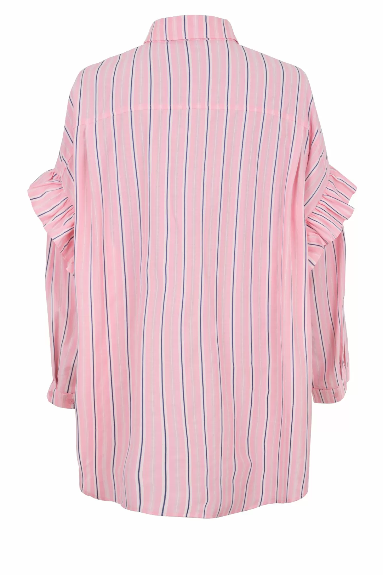 Cras Cph Skjorter<Flower Shirt - Pink Blue Stripe